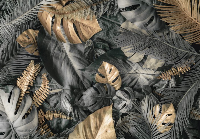 Fototapeta liście monstera czarno białe 13804VE