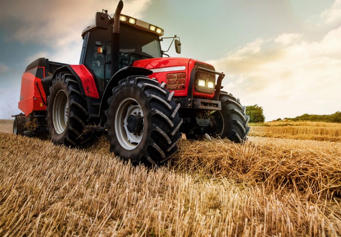 Fototapeta traktor ciągnik pole krajobraz 14417VE