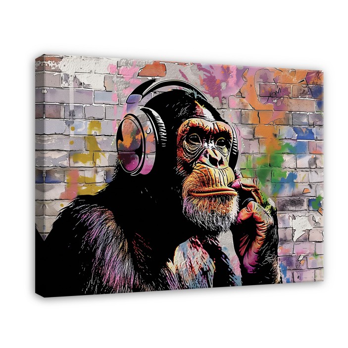 Obraz abstrakcja banksy małpa graffiti 15284O