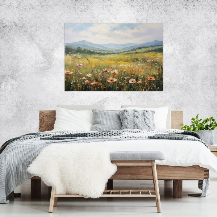 Obraz na płótnie łąka kwiaty natura 70x50