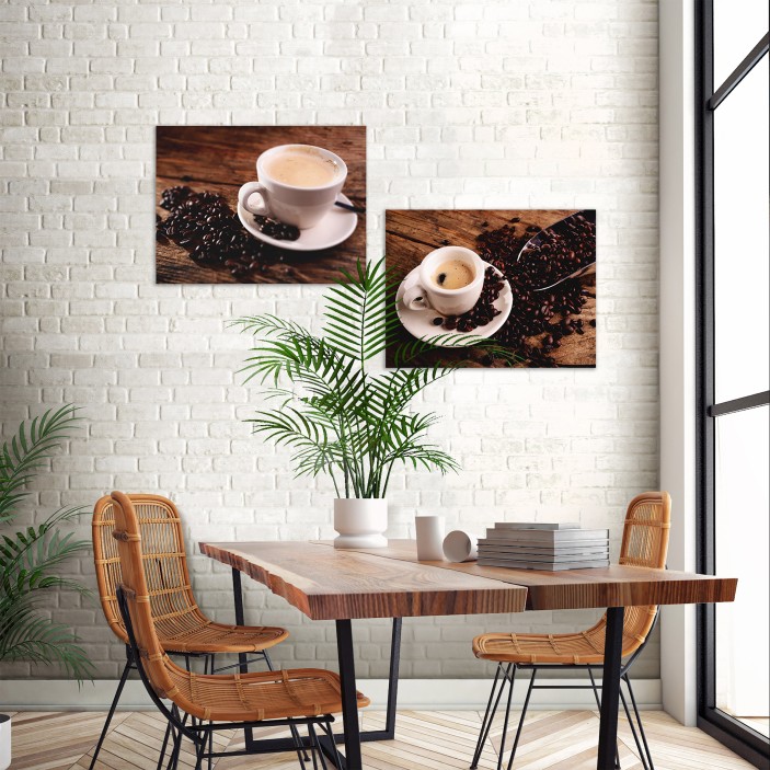 Obraz 2 części na płótnie kawa 2 x 40x30
