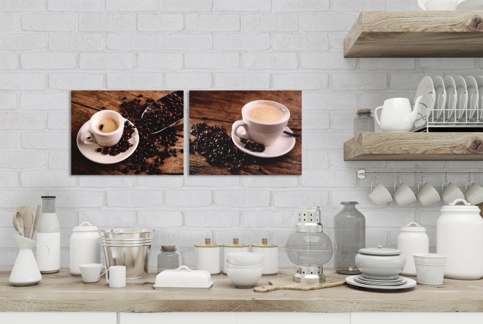 Obraz 2 części na płótnie kawa 2 x 40x30