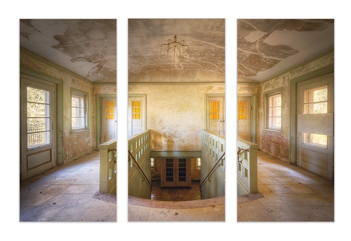 Obraz 3 części na płótnie architektura schody 3 x 115x55