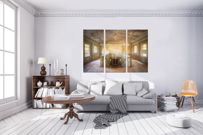 Obraz 3 części na płótnie architektura schody 3 x 115x55