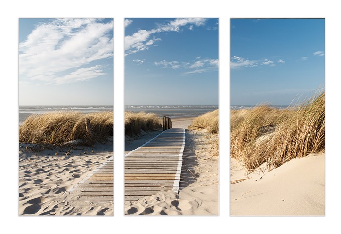 Obraz 3 części na płótnie plaża morze 3 x 115x55
