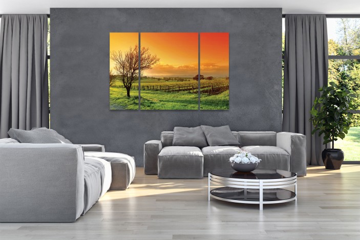 Obraz 3 części na płótnie natura krajobraz 80x60 / 2 x 80x30