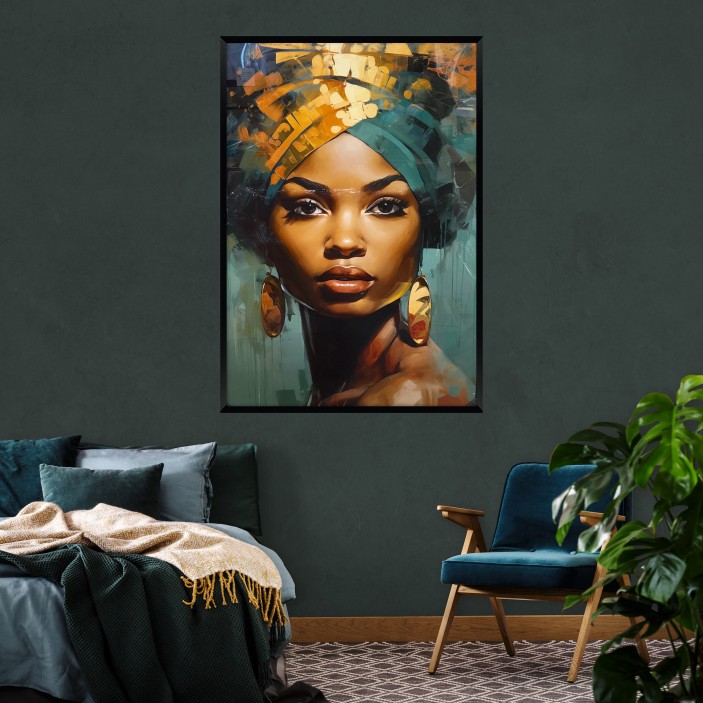 [WYSTAWA - SIŁA JEST KOBIETĄ] Obraz premium metalic kobieta portret 120x80