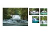 Obraz 5 części na płótnie las wodospad 66x48 / 2 x 20x20 / 2 x 32x22