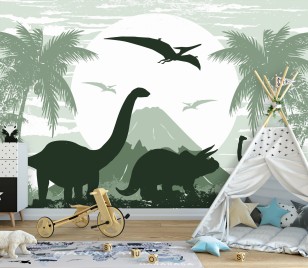 Fototapeta dla dzieci chłopca las dinozaury 13731VE