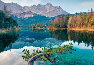 Fototapeta góry natura krajobraz jezioro widok 14197VE