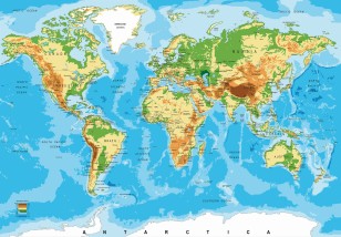 Fototapeta mapa świata na wymiar 10250VE