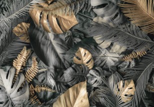 Fototapeta liście monstera czarno białe 13804VE