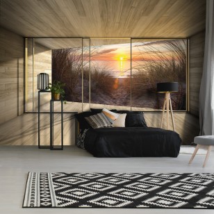 Fototapeta 3d plaża morze krajobraz okno natura 14235VE