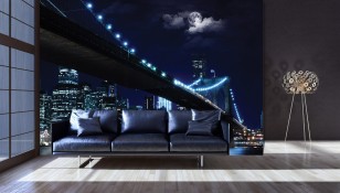 Fototapeta most san francisco miasto księżyc noc widok panorama golden gate bridge 10328VE