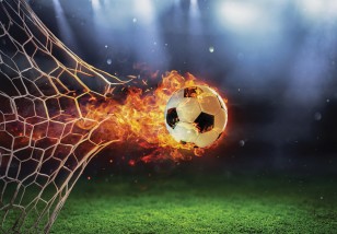 Fototapeta dla dzieci młodzieżowa piłka nożna sport ogień 13896VE