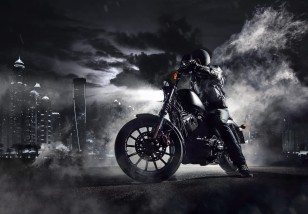 Fototapeta młodzieżowa motor sport dla chłopca miasto noc 13903VE