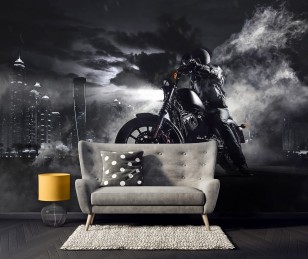 Fototapeta młodzieżowa motor sport dla chłopca noc miasto 13903VE