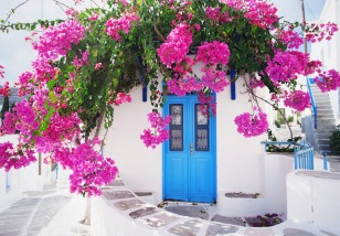 Fototapeta uliczka grecja santorini 14199VE