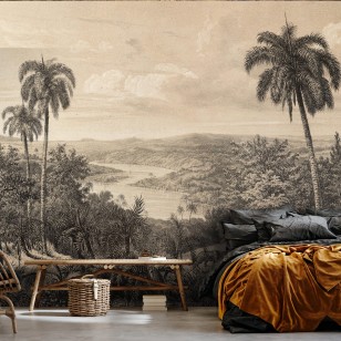 fototapeta dżungla vintage retro sepia natura 14593VE