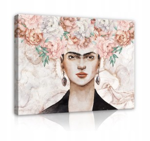 Obraz na płótnie kwiaty na głowie frida kahlo PP14111