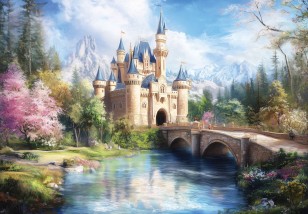 Fototapeta dla dziewczynki zamek bajka na wymiar 15670VE