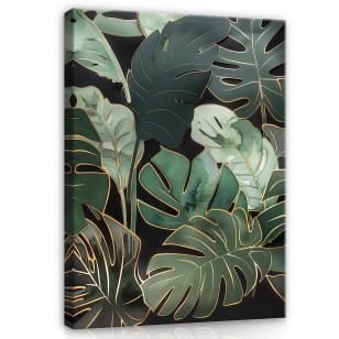 Obraz liście monstera zielone natura 15181O