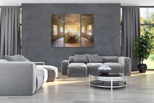 Obraz 3 części na płótnie architektura schody 3 x 115x55