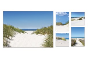 Obraz 5 części na płótnie plaża morze 66x48 / 2 x 20x20 / 2 x 32x22