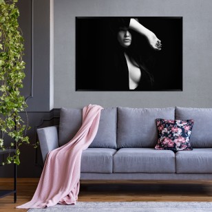 [WYSTAWA  SIŁA JEST KOBIETĄ] Obraz acrylglass kobieta czarno biały 120x80