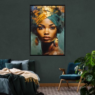 [WYSTAWA  SIŁA JEST KOBIETĄ] Obraz premium metalic kobieta portret 120x80