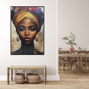 [WYSTAWA  SIŁA JEST KOBIETĄ] Obraz premium metalic portret kobieta 120x80