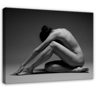 [WYSTAWA  SIŁA JEST KOBIETĄ] Obraz canvas kobieta szary 135x100